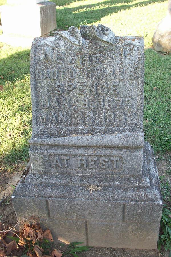 Nettie Spence - gravestone