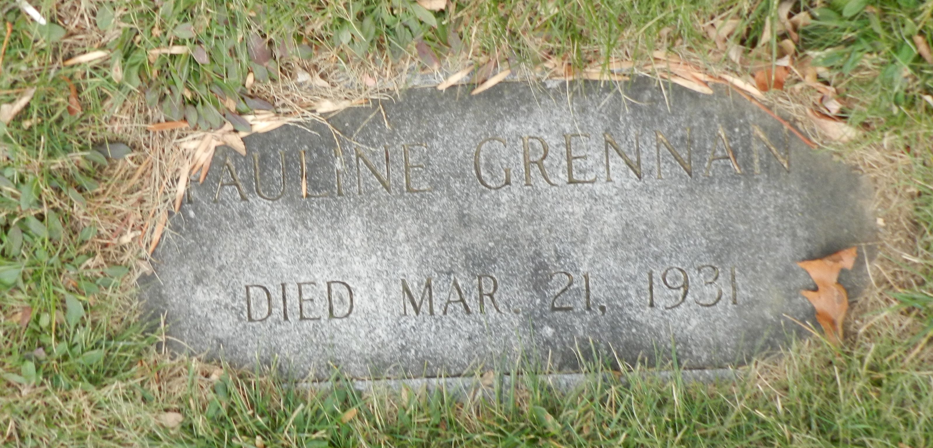 Pauline (Zinzer) Grennan - gravestone